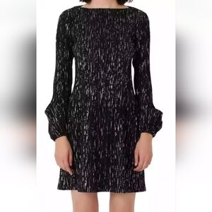 Maje 120 Rocketa Lurex Pleated Shift Dress sz 34 NWT sz 2